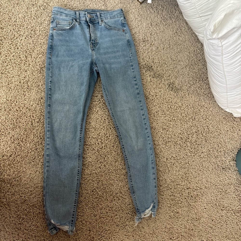 Topshop Light Blue Skinny Jeans